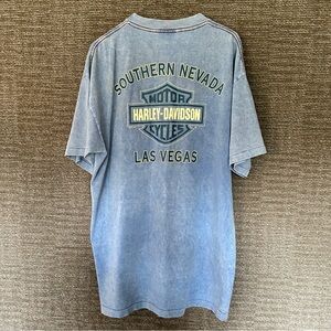 Vintage 90s Harley-Davidson Henley T-Shirt Sz XL Southern Nevada Las Vegas